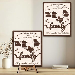 Close At Heart Family Frame Sign, Custom Wooden Sign, Friendship Gifts, Sister Long Distance Gifts, Mothers Day Gift, Custom Gift for Famil
