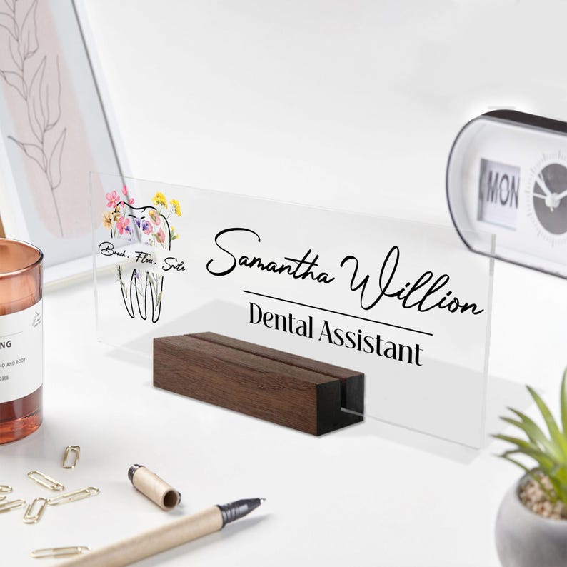 Personalized Dental Name Plate,dentist Medical Physician Office Desk ...