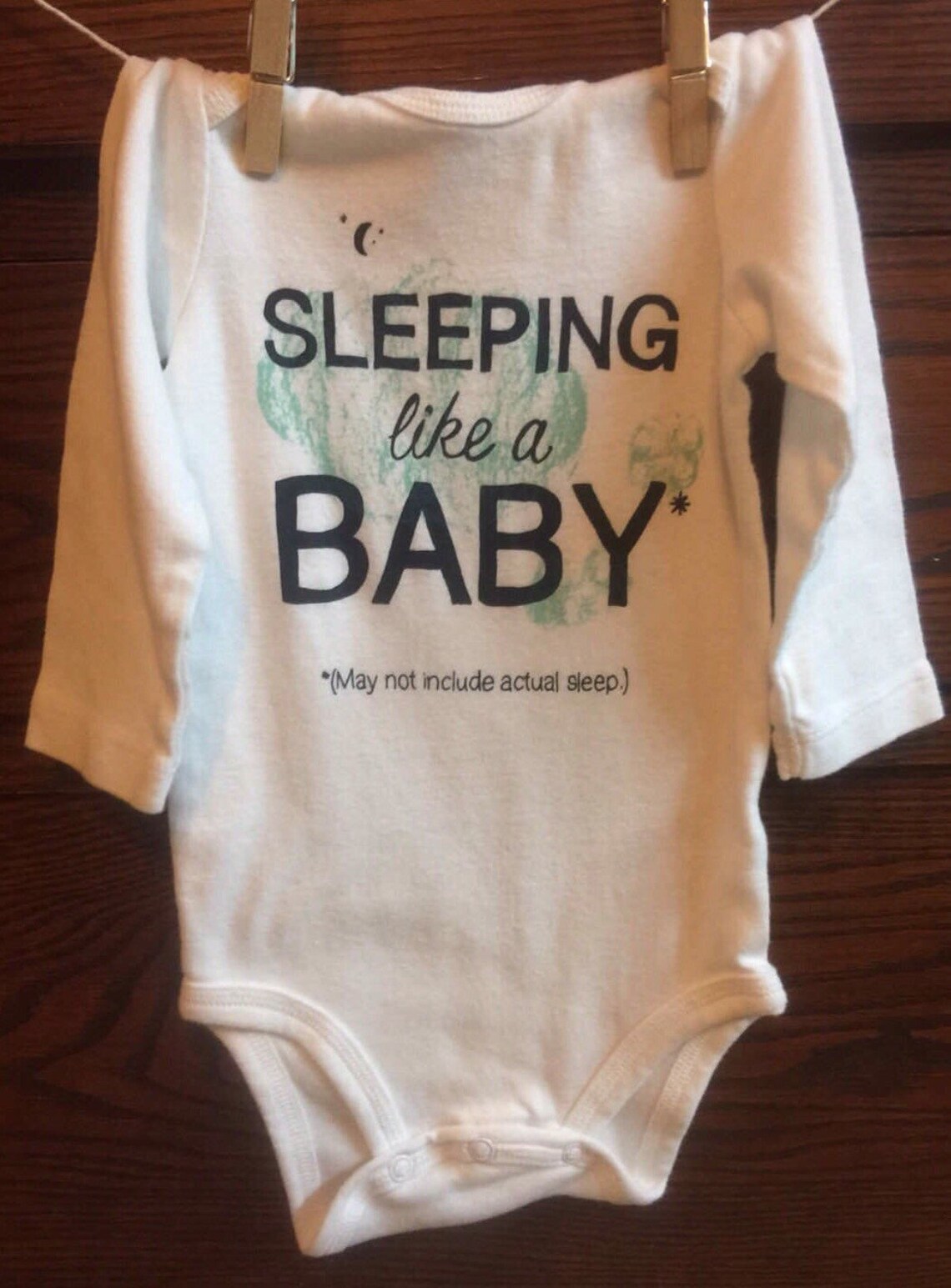 Sleeping Like a Baby Onesie Etsy