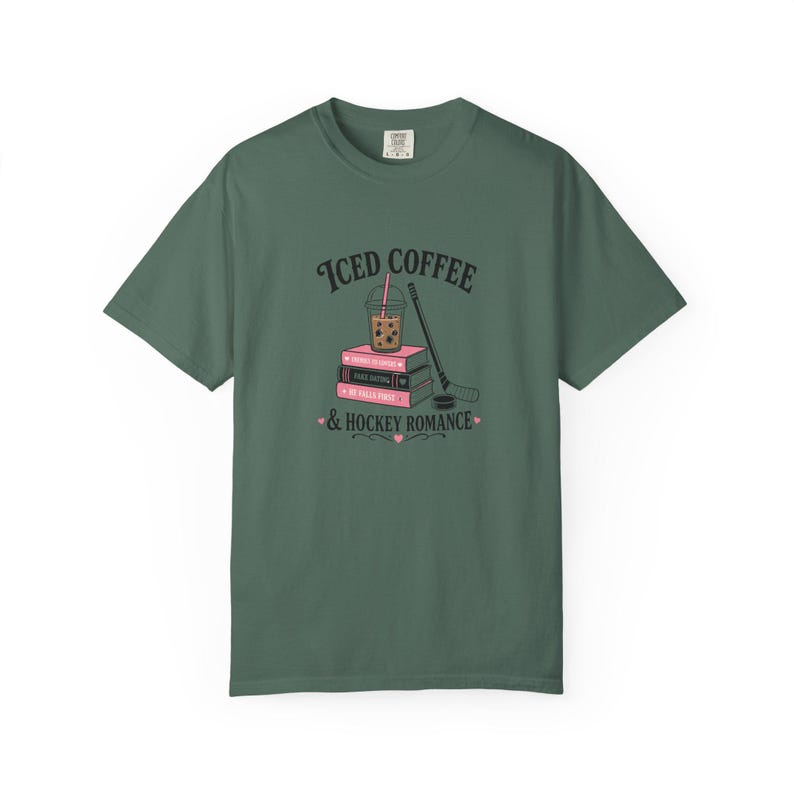 Iced Coffee Hockey Romance Shirt, Booktok Aesthetic Merch, Enemies To Lovers Tee, He Falls First Shirt, Fake Dating, Spicy Reader Gift image 7