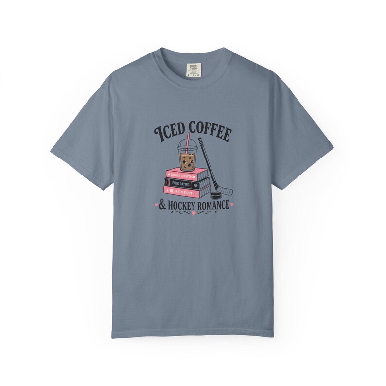 Iced Coffee Hockey Romance Shirt, Booktok Aesthetic Merch, Enemies To Lovers Tee, He Falls First Shirt, Fake Dating, Spicy Reader Gift image 10