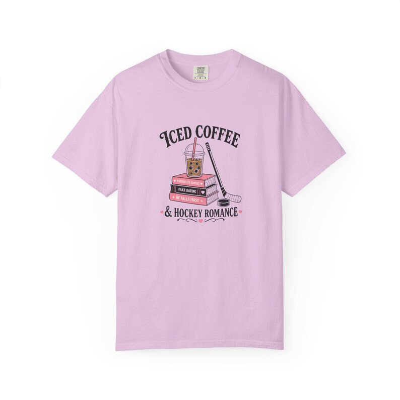 Iced Coffee Hockey Romance Shirt, Booktok Aesthetic Merch, Enemies To Lovers Tee, He Falls First Shirt, Fake Dating, Spicy Reader Gift image 14
