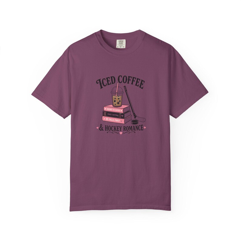 Iced Coffee Hockey Romance Shirt, Booktok Aesthetic Merch, Enemies To Lovers Tee, He Falls First Shirt, Fake Dating, Spicy Reader Gift image 16
