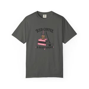 Iced Coffee Hockey Romance Shirt, Booktok Aesthetic Merch, Enemies To Lovers Tee, He Falls First Shirt, Fake Dating, Spicy Reader Gift image 4