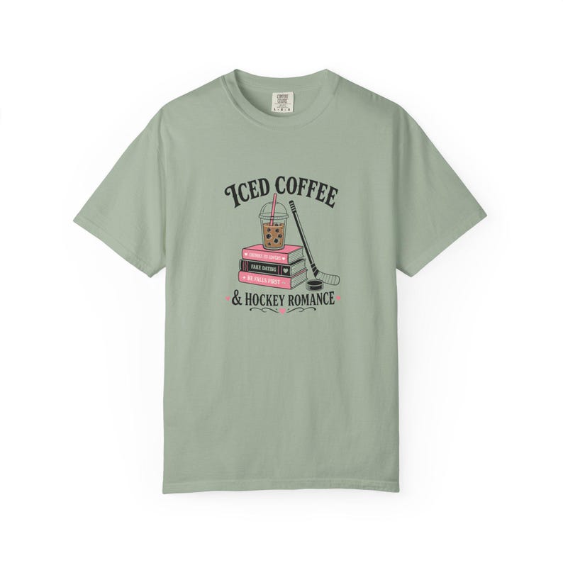 Iced Coffee Hockey Romance Shirt, Booktok Aesthetic Merch, Enemies To Lovers Tee, He Falls First Shirt, Fake Dating, Spicy Reader Gift image 6