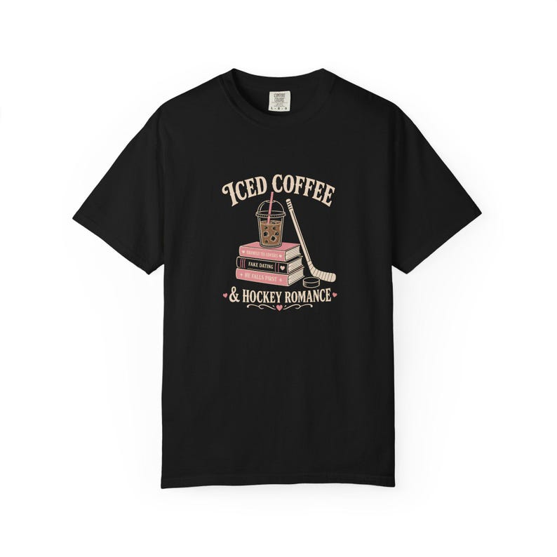 Iced Coffee Hockey Romance Shirt, Booktok Aesthetic Merch, Enemies To Lovers Tee, He Falls First Shirt, Fake Dating, Spicy Reader Gift image 12