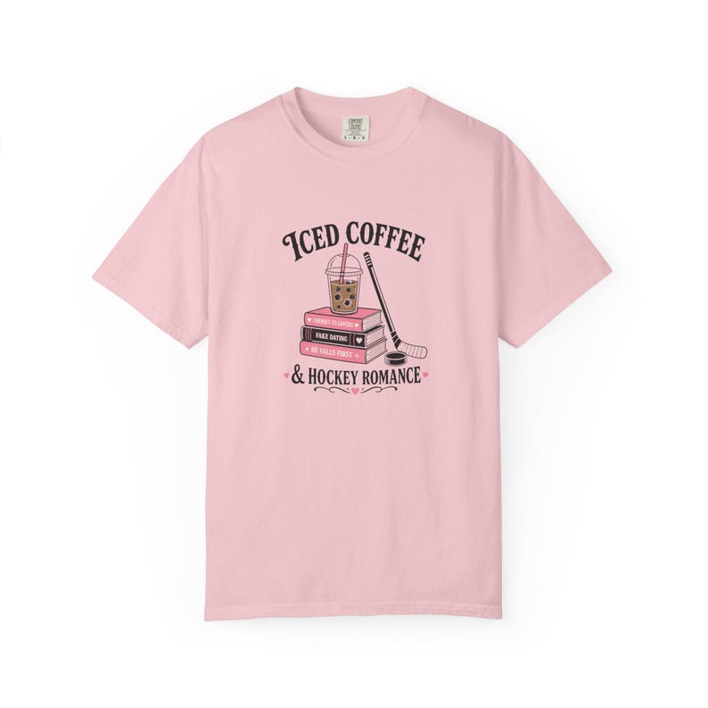 Iced Coffee Hockey Romance Shirt, Booktok Aesthetic Merch, Enemies To Lovers Tee, He Falls First Shirt, Fake Dating, Spicy Reader Gift image 15
