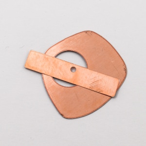 Kupfer Rohlinge - 144a # Verschluss Kupferrohling - 24 Gauge, massiv