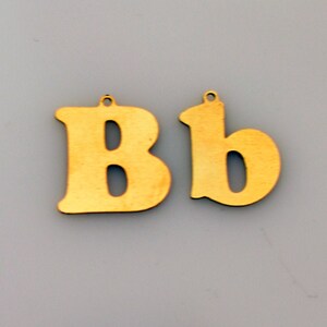 Letters A-Z  brass blanks, brass charms , brass stamping blanks, stamping blank - pack of 4