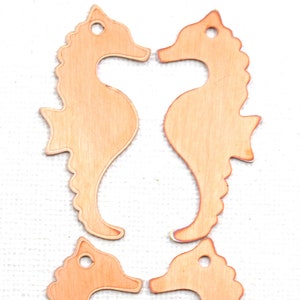 Kupferrohlinge - 45 # Seepferd Kupferrohling - 24 Gauge, massiv