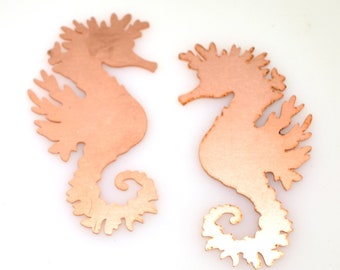 Copper Blanks - 564# Seahorse Copper blank - 24Gauge, Solid