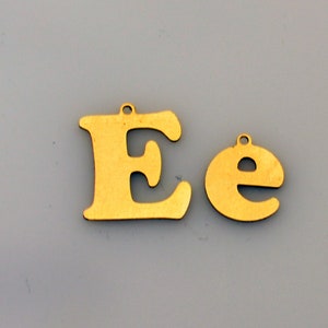 Letters A-Z  brass blanks, brass charms , brass stamping blanks, stamping blank - pack of 4