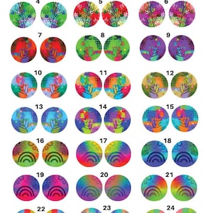 Overglaze Decals, Circle Ceramic decals - Enamel Decal - Fusible Decal - Glass Fusing Decal ~ Waterslide Decal - 3005