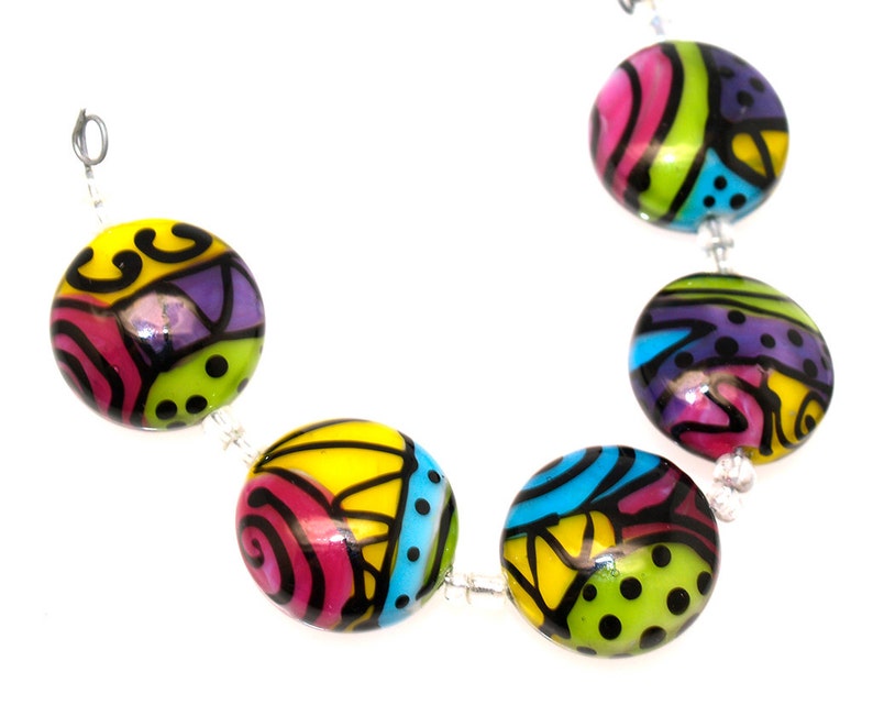 Unique Colorful Lampwork Beads Multi Color 1 Reserved to Dalene Handwork Beads Artisan Glass Jewelry Beads DIY Bracelet Making Beads