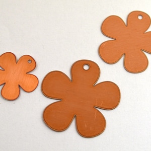 Kupferrohlinge - 58 # Blumenkupferrohling, gestanztes massives Kupfer, runder Stanzrohling, personalisiert, Kupferrohling, Rohkupfer