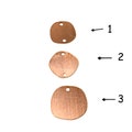 Copper Blanks - 782# New - Abstract Copper blank , stamped enamel , solid copper,  stamping blank, personalized  copper blank, raw copper product logo