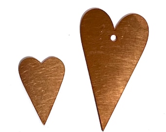 Copper Blanks - 13# Heart copper blank , stamped  solid copper, round  stamping blank, personalized  , copper blank, raw copper
