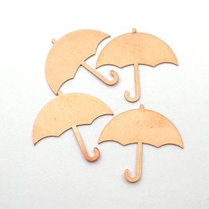 Kupferrohlinge - 92 # Regenschirm Kupferrohling, gestempeltes massives Kupfer, runder Stanzrohling, personalisiert, Kupferrohling, Rohkupfer