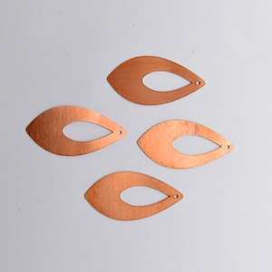 Kupfer - 04 # Tropfen Kupferrohling, gestempelte Emaille, massives Kupfer, Stanzrohling, personalisierte 24 Gauge, Massiv, Kupferrohling, Rohkupfer