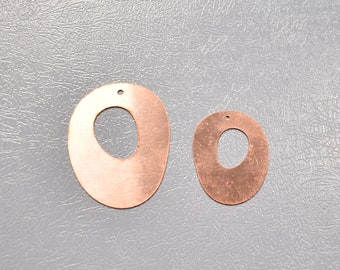 Copper - 546# New - Ring Copper blank , stamped enamel , solid copper,  stamping blank, personalized  copper blank, raw copper