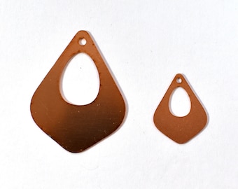 Copper Blanks - 126# Drop copper blank,  24 Gauge, Solid