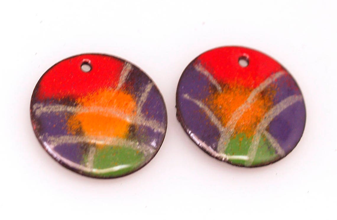 Enameled Copper Enameled Jewelry Jewelry Making Boho Etsy