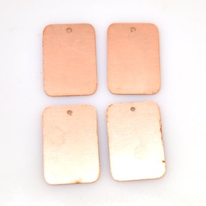 Copper - 57b# Rectangle copper blank , stamped  solid copper, stamping blank, personalized  , copper blank, raw copper