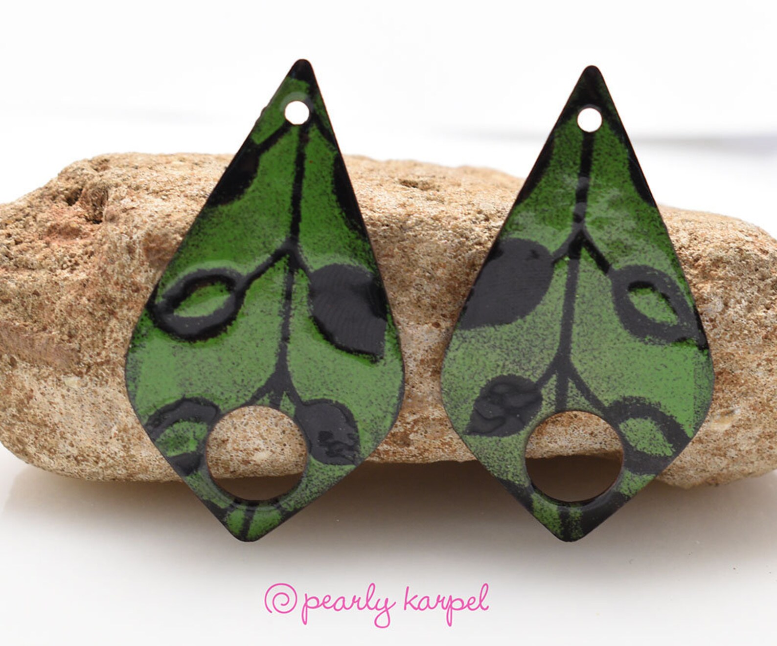 Enameled Copper Enameled Jewelry Jewelry Making Boho Etsy