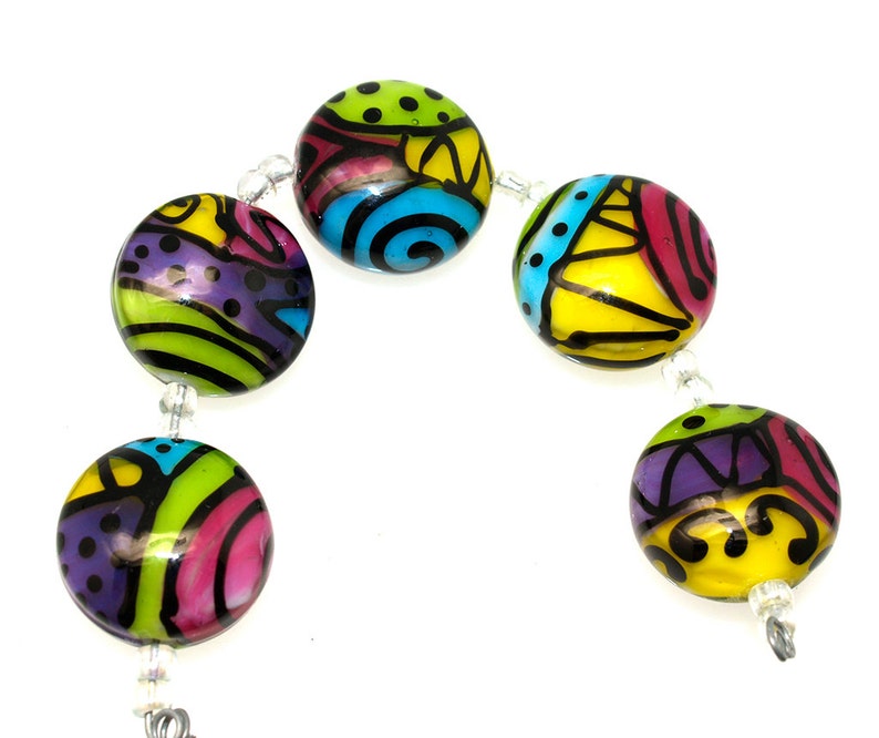 Unique Colorful Lampwork Beads Multi Color 1 Reserved to Dalene Handwork Beads Artisan Glass Jewelry Beads DIY Bracelet Making Beads