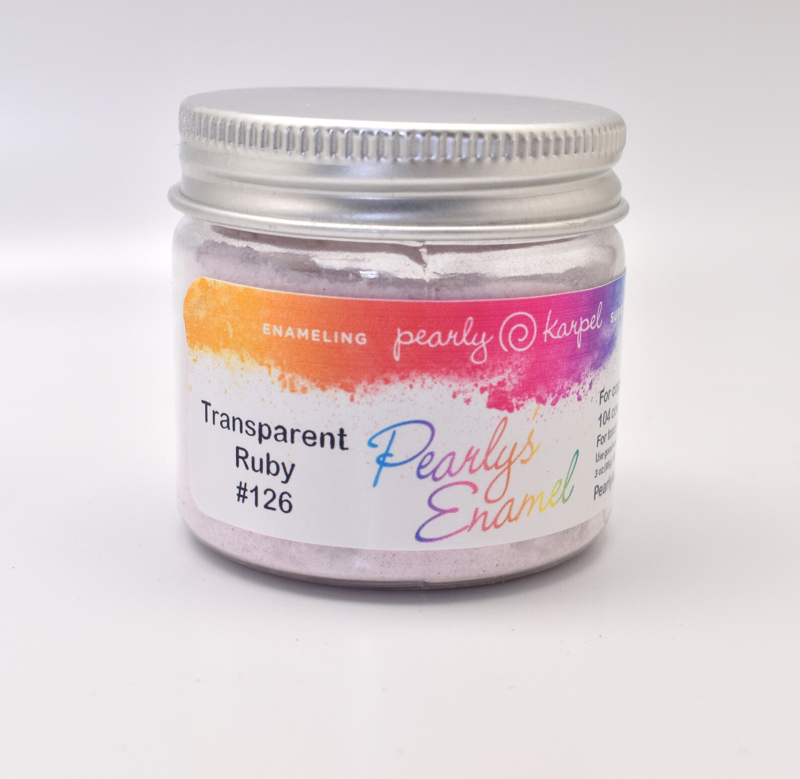 Pearly's Enamel Powder No. 126 Transparent Ruby 3oz. (85gr.) Great for ...