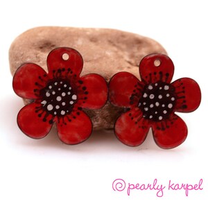 Enameled Copper, Red Flower image 2