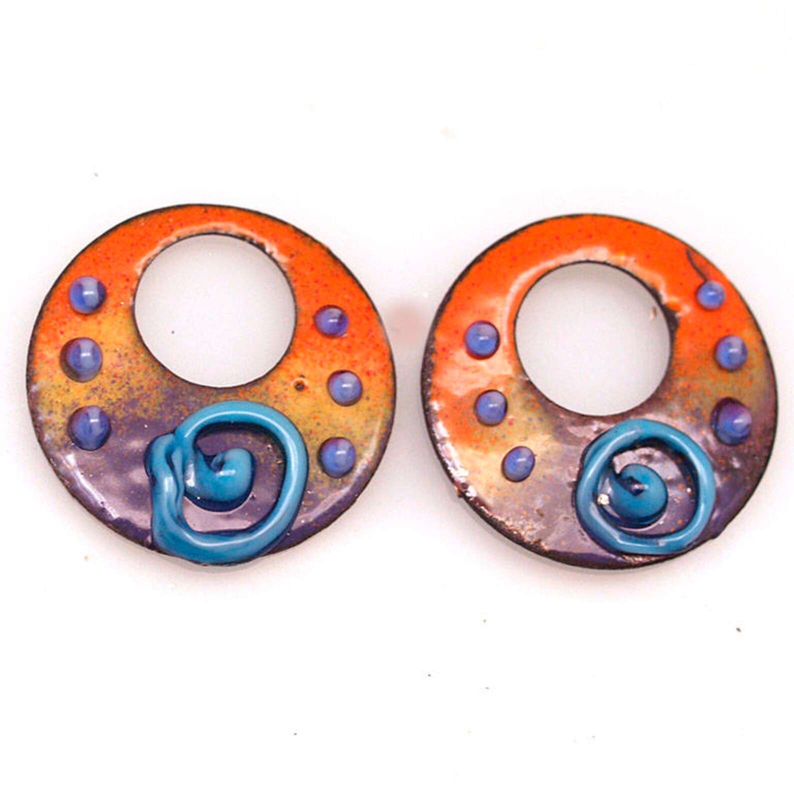 Enameled Copper Enameled Jewelry Jewelry Making Boho Etsy