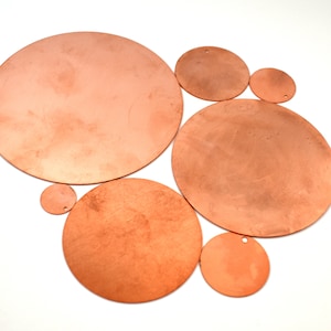 Pezzi grezzi in rame - 37# Pezzo grezzo in rame tondo, smalto stampato, rame massiccio, pezzo grezzo stampato, personalizzato, pezzo grezzo in rame, rame grezzo, confezione da