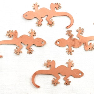 Kupferrohlinge - 43 # Lizard Kupferrohling , gestempelte Emaille , massives Kupfer, Stanzrohling, personalisiert , Kupferrohling, Rohkupfer