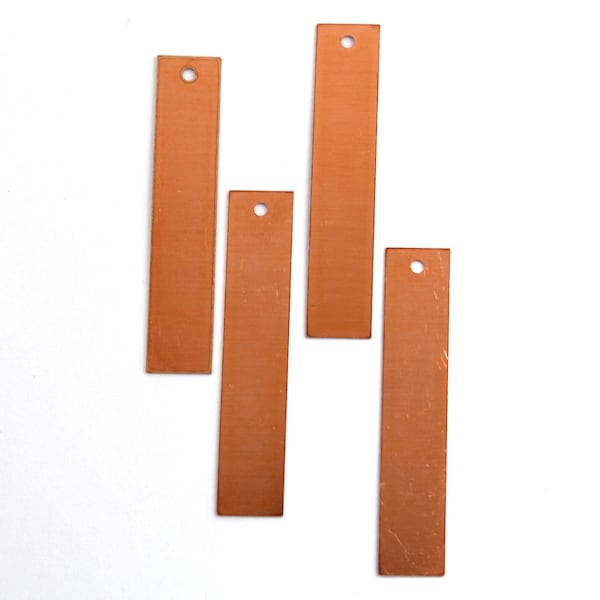 Copper - 56# Rectangle ,copper blank pack of 4- 24 Gauge, Solid
