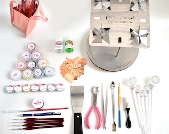 Deluxe Beginner&#39;s Enameling Kit for Torch Firing, Enamel For Kiln Torch, Enameling Supply, DIY Handmade Jewelry Making