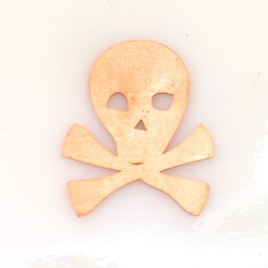Copper Blanks - 408# Halloween skull copper blank -  24 Gauge, raw Solid