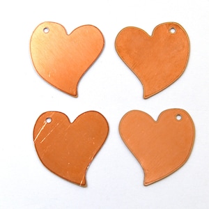 Copper Blanks - 137# Heart copper blank, 24 Gauge, Solid