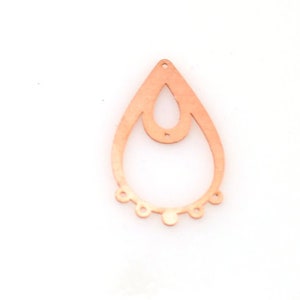 Clearance pack of 30 456# New - Round With Holes Copper blank , stamped enamel , solid copper, disc, stamping blank