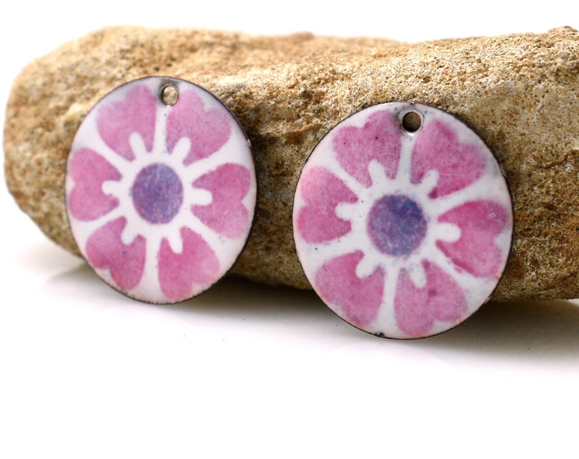 Enameled Copper Enameled Jewelry Jewelry Making Boho Etsy
