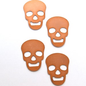 Copper - 105# Skull copper blank , stamped enamel , solid copper,  stamping blank, personalized  , copper blank, raw copper