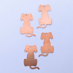 Kupferrohlinge - 48 # Hund Kupferrohling, gestanztes massives Kupfer, runder Stanzrohling, personalisiert, Kupferrohling, Rohkupfer