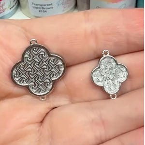 Feine Silber 999 Kleeblatt Rohlinge für die Emaillierung, Just Add Emaille, Schmuck Bastelbedarf