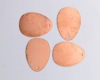 Copper - 07# Egg copper blank , stamped enamel , solid copper,  stamping blank, personalized  , copper blank, raw copper