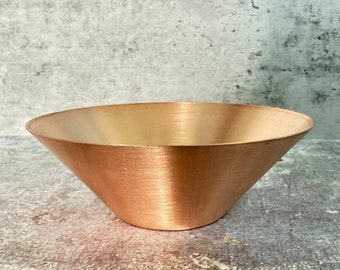 Copper Solid Bowl #8 - Raw Copper - 105mm Diameter, \4.2" 22ga - 0.6mm height 1.5in - 40mm
