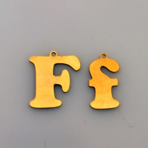 Letters A-Z  brass blanks, brass charms , brass stamping blanks, stamping blank - pack of 4