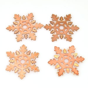 Copper - 319# Snowflake copper blank , stamped enamel , solid copper,  stamping blank, personalized  copper blank, raw copper