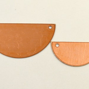 Kupferrohlinge - 27 # Halbkreis Kupferrohling 24g Gauge, massiv