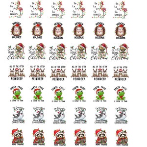 Overglaze Christmas Ceramic and Enamel Decals, Fusible Glass Fusing Waterslide Decal 4030
