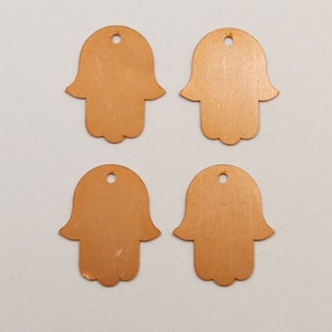 Kupfer Rohlinge - 23 # Hamsa Kupfer Rohling - 24 Gauge, Massiv